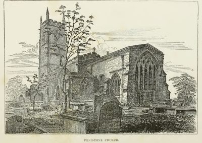 Engraving of St John's Church, Penistone