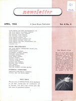 David Brown Newsletter April 1954 Cover